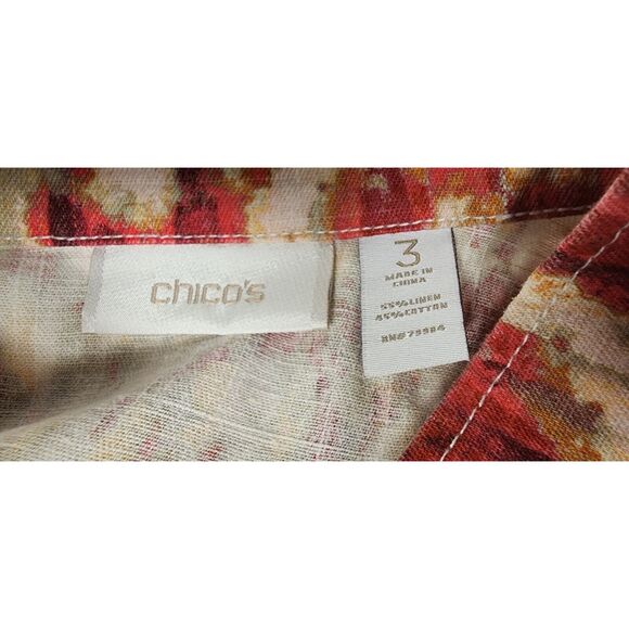 Chico's Popping Pink Penelope Lolla Rossa Short Sleeve Top Jacket 3 XL 16 - Picture 7 of 7